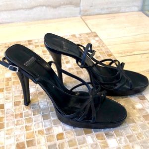 Black Casadei 5” heels size 8 with 1” platform